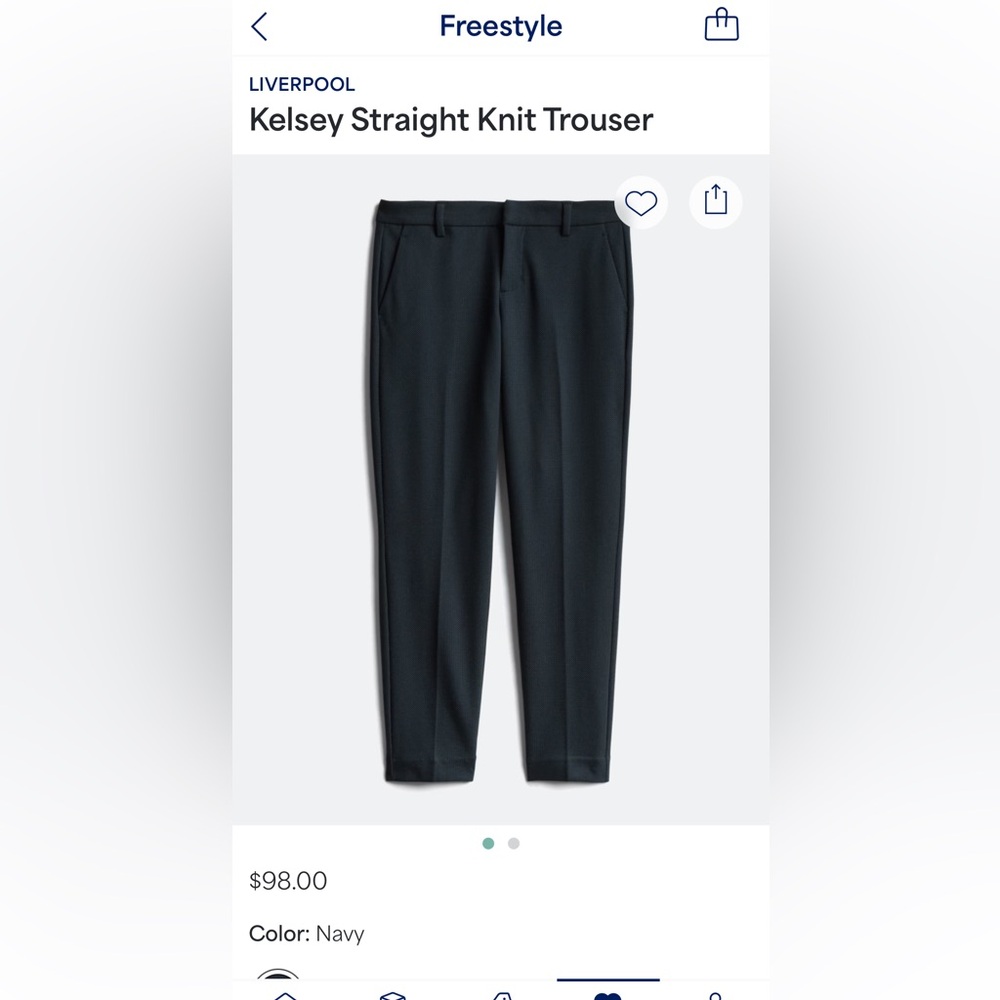 Liverpool Petite 12 Kelsey Straight Knit Trouser.
